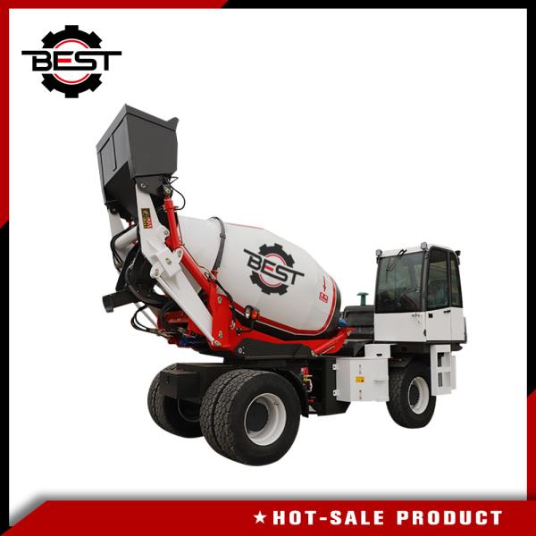4.5 Cubic Meters Mobile Concrete Mixer Truck , Portable Cement Mixer With Self Feeding