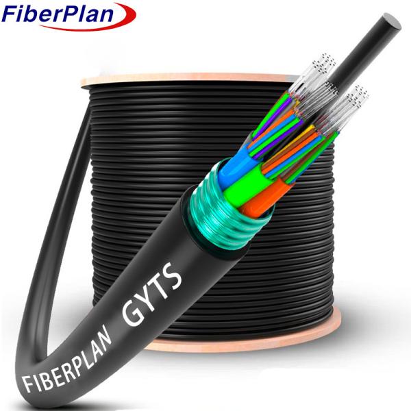 High Strength 4 6 8 12 24 48 Cores Armored Fiber Optic Cable