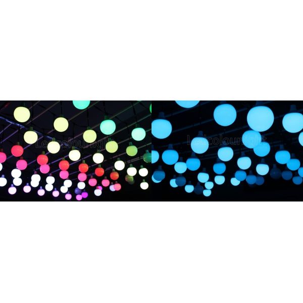 Exhibition Ceiling 120mm Hanging Pixel-controlled DMX RGB Pixel Light Bulb