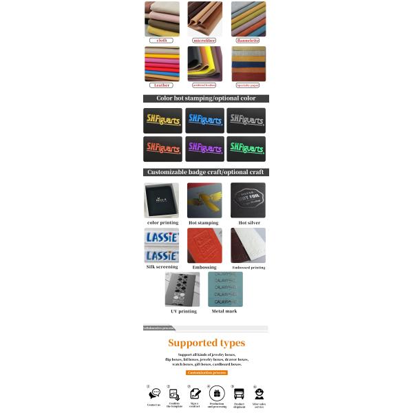 Display plate de joyería de cuero de PU de múltiples compartimentos para pendiente de anillo