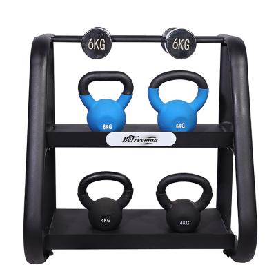 Équipement de gymnastique Commercial 2 Tier Poids haltères support Kettlebell support