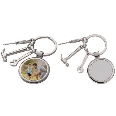 Cadeaux personnalisés Sublimation Jour du Père Outil porte-clés Pendentif Pour l'impression par transfert de chaleur Sublimation