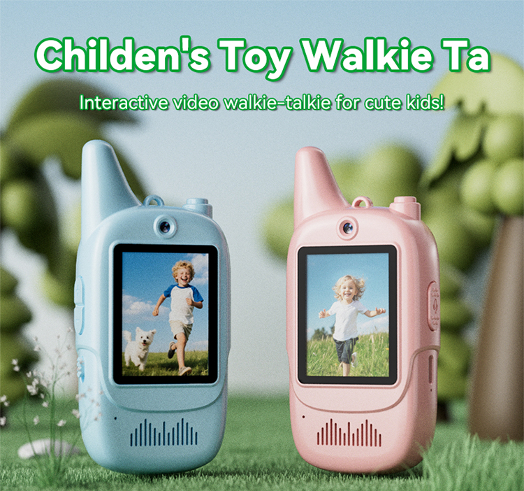 Portable Children Walkie-Talkie with CMOS Pixel for Kids 2 Pack in Set Long Range Video Intercom As Birthday Christmas Item