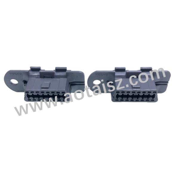 Nickel/Golden plating 24v OBDII 16 pin female connector for Volvo OBD2 female