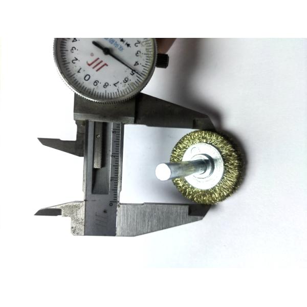 Hot Selling 32mm Diameter Brass Wire Mounted Wheel Wire Brush with 6mm Shank