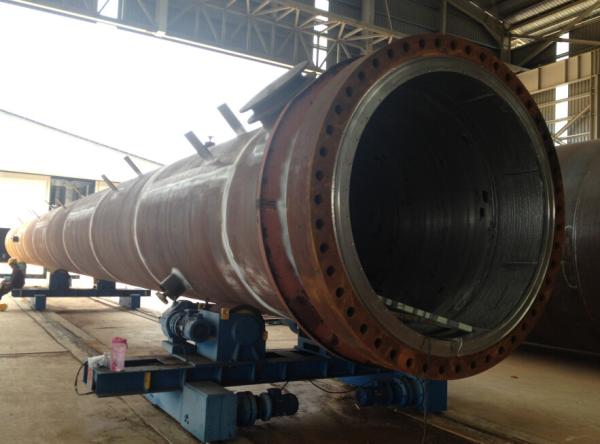 Inverter Control Welding Rotators With Motorized Bogie For Tower Fabrication