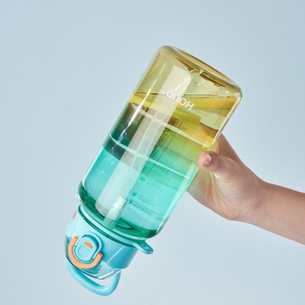 700m 1000ml Plastic Water Bottle Large Capacity Portable Outdoor Sports Gradient Color Water Bottle Environmental Protection And Health