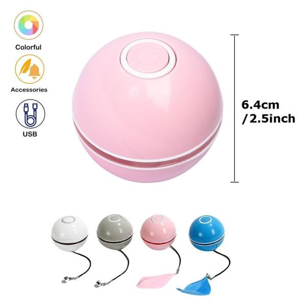 Pink Teaser Ball Dog Toy Electric Dog Teaser Ball Interactive Pet Toys