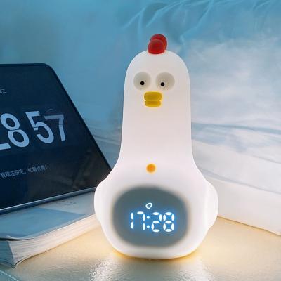 Children's Sleep Trainer Silicone Night Light Kids Smart Alarm Clock For Baby Room