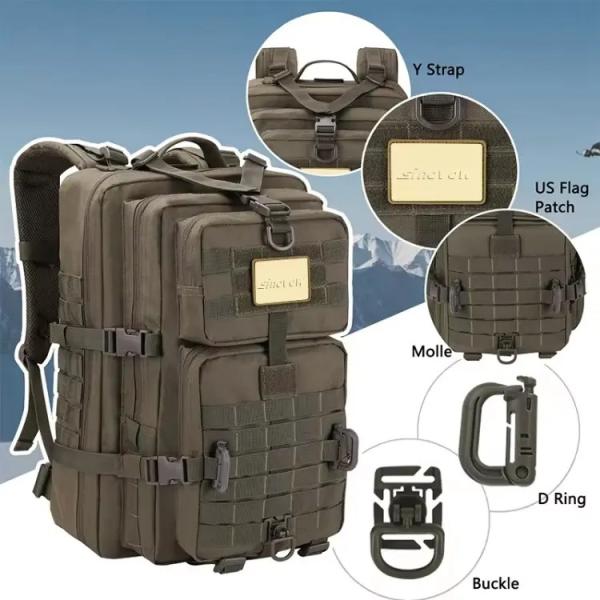 Горнолыжный поход Тактический рюкзак Спорт Спорт Спорт Внутренний рюкзак 600D Полиэстер Поездки Хранение Тактический рюкзак