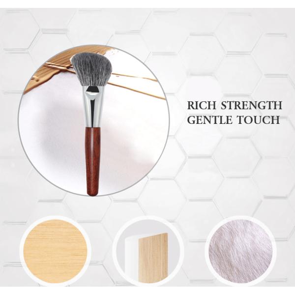 Vegan Pro Makeup Brushes Set Silk Screen Printing Bevel Angle Shaped Hair