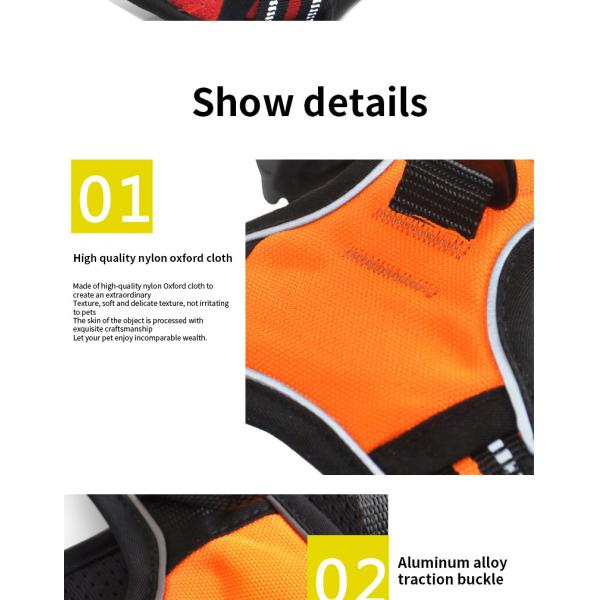 Neoprene Reflective Dog Harness Set No Pull Collar And Leash Custom Hi Vis Dog Harness