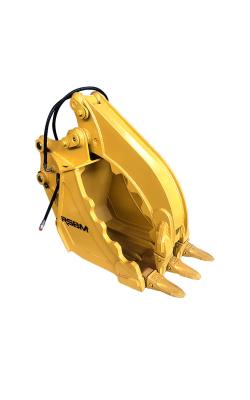 Precision Control Excavator Grab Bucket Premium Alloy For Site Cleanup