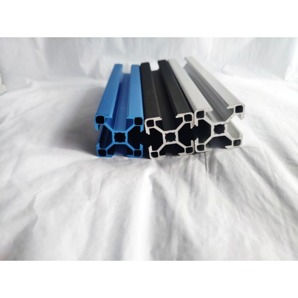 Custom Extruded Aluminum Profile , Black Silver Blue Anodized Extruded Aluminum Profile