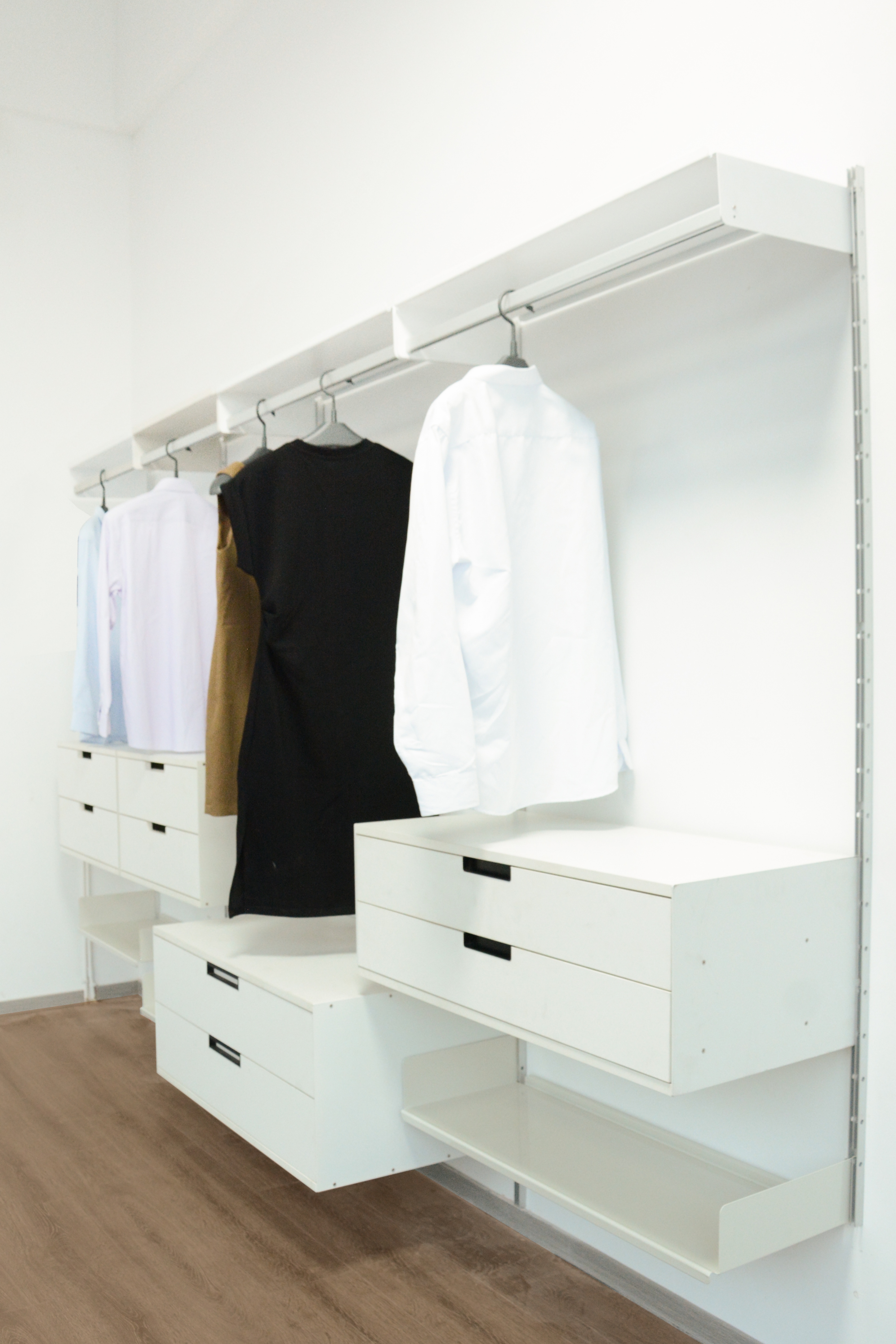 Flexible Detachable Metal Storage Rack Drawer Open Wardrobe for Assembling Clothes Racks Living Room