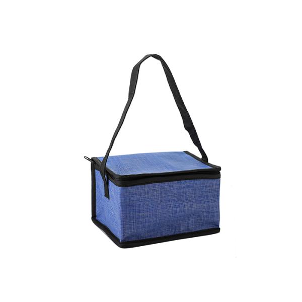 Black Food Non Woven Cooler Bag Recycle Insulated Tote Lunch Bag