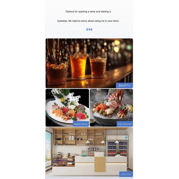 200W Automatic Ice Maker Vending Machine with Automatic Cleaning and Other Compressor