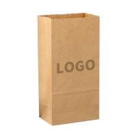 Boutique de fleurs sacs en papier en vrac sacs en papier kraft brun avec poignée de ruban