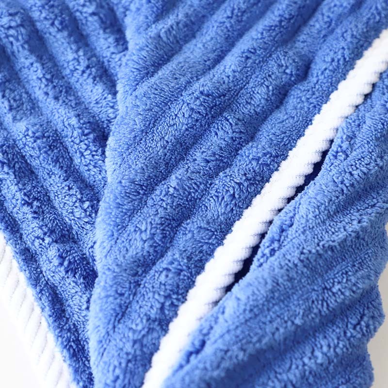 Plush Coral Fleece Microfibre Hair Towel Microfiber Head Towel 25x65cm 400gsm Skin Friendly