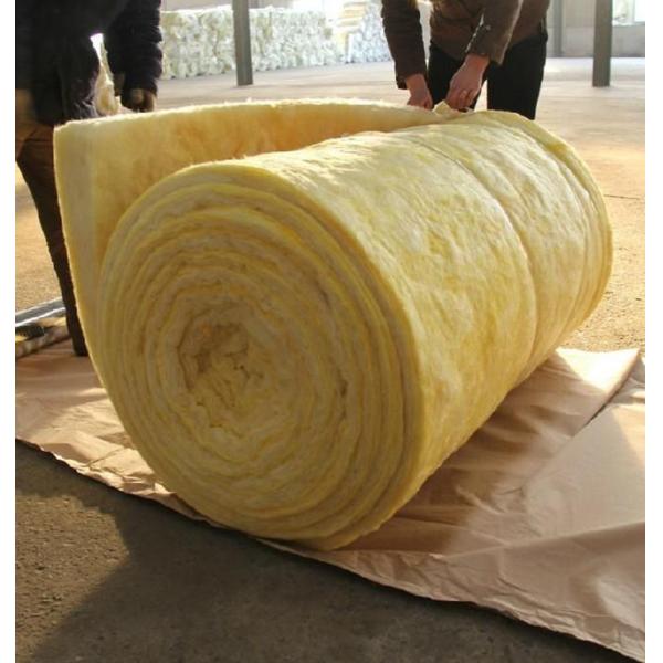 Sound Absorbing Fireproof Roofing Felt Glass Cotton Roll 15-180mm Thickness