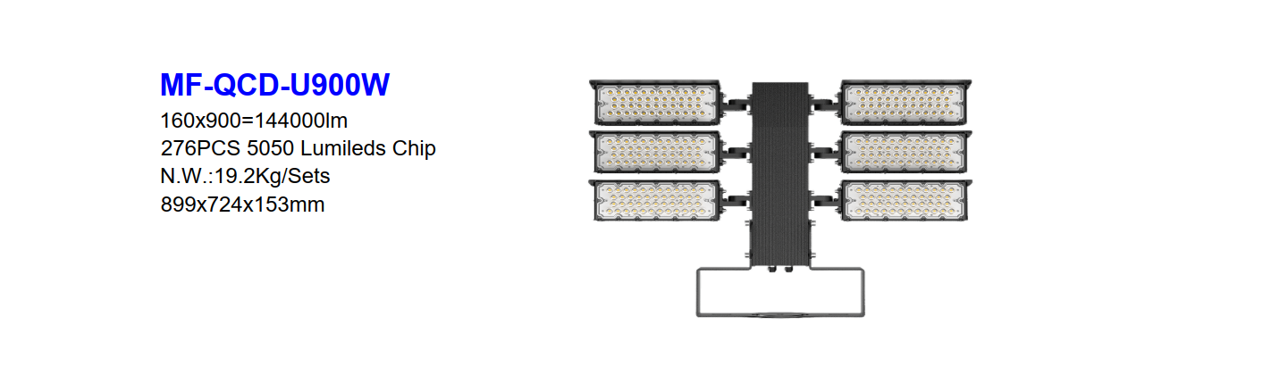 1200W 6000-6500K светодиодный спортивный стадион 155lm/W-165lm/W 10° /20° /40° /60° /90° 5 лет гарантия для башенного крана