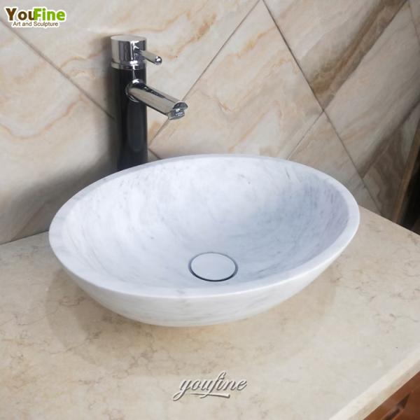 Custom Size Design Hand Carved Bathroom Marble Bathroom Sink Wash Basin