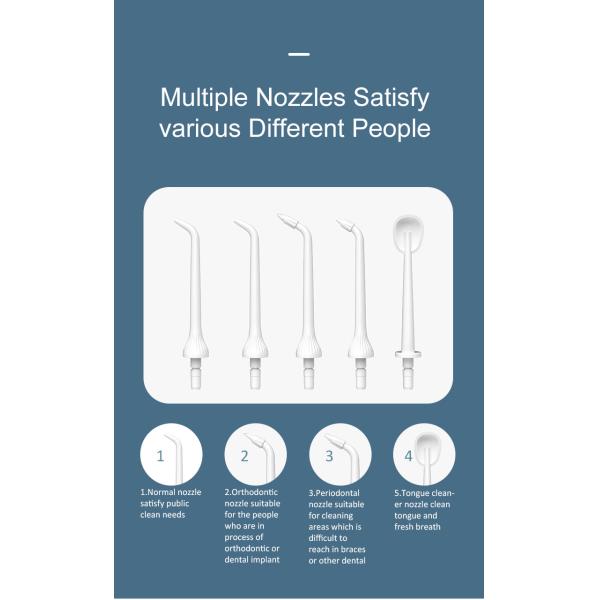 Зубы очищают 250ml портативную воду Flosser с поручая основанием и 5 подсказками