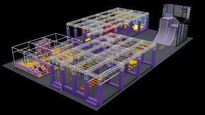 Parcours d'obstacles Ninja pour centres sportifs
