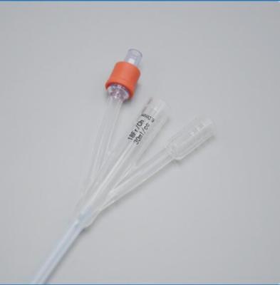comprimento traseiro do fluxo 400mm do cateter de Foley do silicone da maneira 30ml três anti