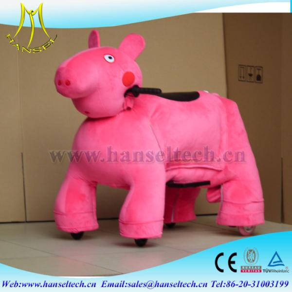 Hansel plush toys stuffed animals on wheels kiddie machine playground indoor play toy entertainment zippy pets for kids
