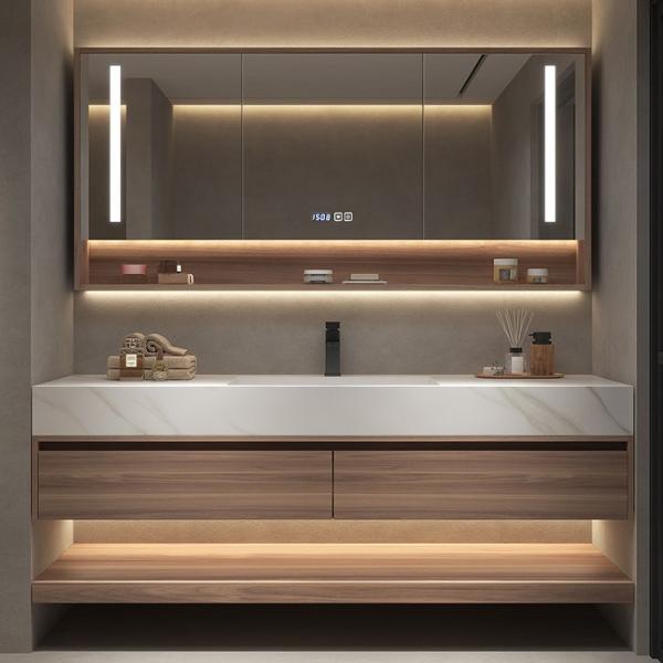 Bathroom Vanities Modern Style Mirrored Cabinets for Customized Width Bathroom Cabinet