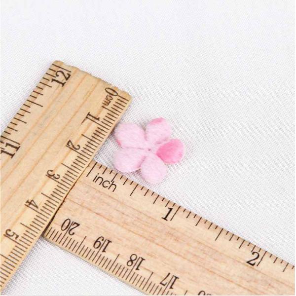 Pink Flush Flower Padded Appliques Embellishment Applique Crafts Size 20 mm