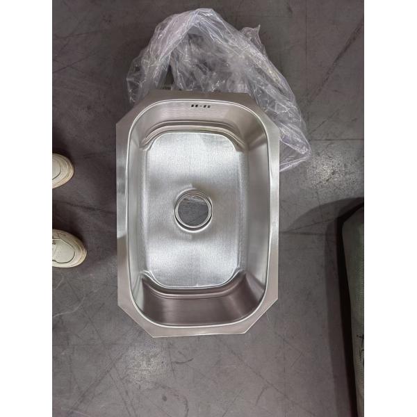 SUS304 Cubo de baño de acero inoxidable de grado de cocina de loft con drenaje resistente a la corrosión