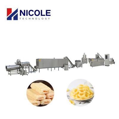 linha de produção alimentar enchimento soprado de aço inoxidável do petisco do Ce 500kg/H do núcleo do parafuso gêmeo