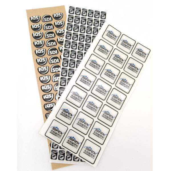 Custom Size Decoration Crystal Stickers Clear 3D Epoxy Domed Vinyl Sticker Labels
