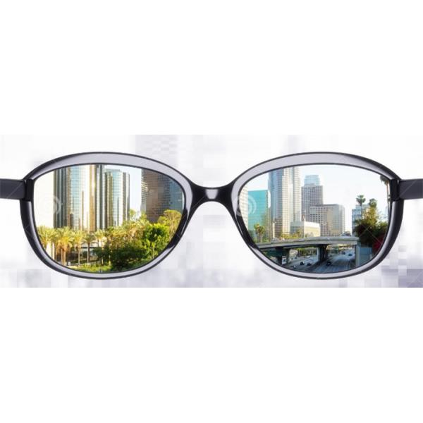 No Glare  Photochromic Lenses Gray / Brown Color 1.56 Refractive Index