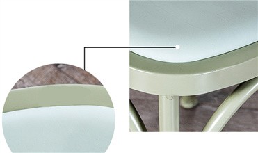 Cross Back Modern Metal Dining Chairs For Restaurant / Coffee Bar