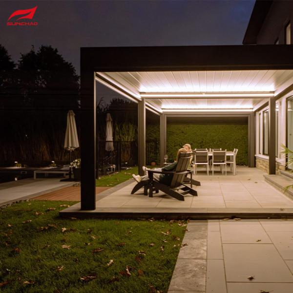 Customized Color Aluminum Round Rod Aluminium Pergola  in Outdoor Scenes