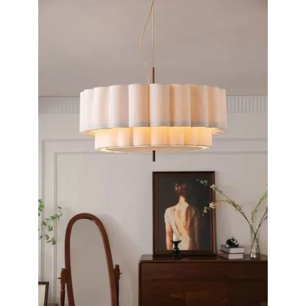 Indoor Lighting Fixtures Home Pendant Lights Retro Wabi Sabi Fabric Chandeliers (WH-VP-302)