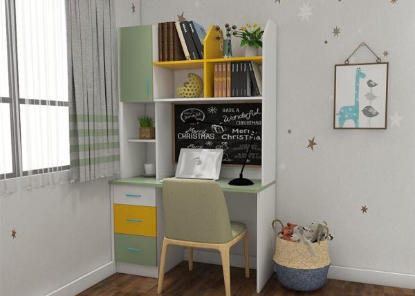 PVC Surface Antique Wall Mounted Living Room Display Cabinet Children Room With Chair