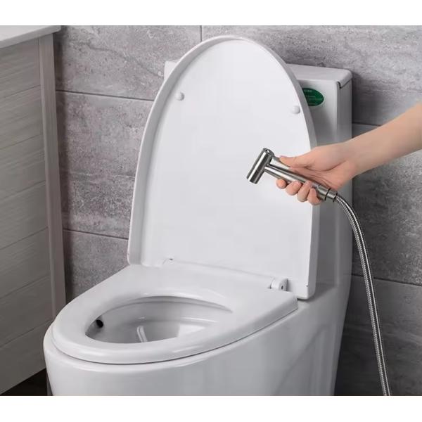2024 Lizhen Round Toilet Bidet Spray Handheld Sprayer Wash Kit with Chrome Water Hose