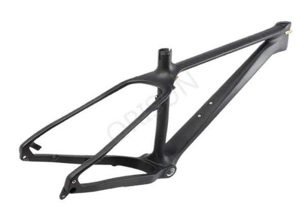 Mountain Fat Black Carbon Bike Frame 190 X 12 Thru - Axle Dropout 1290 Grams