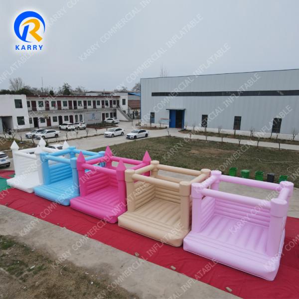 Amusement Park Wedding Rentals White Jumping Castle Inflatable Bouncer House with Blower