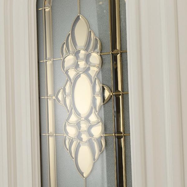 Composite Finished Interior Wooden Glass Doors Eco Friendly SGS Approved