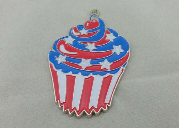 Zinc Alloy Engraving Carnival Medalby Antique Nickel Plating With Color Clown Logo