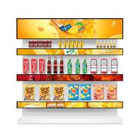 Pantalla táctil Barra extendida Pantalla LCD Pantalla de supermercado Publicidad Reproductor multimedia