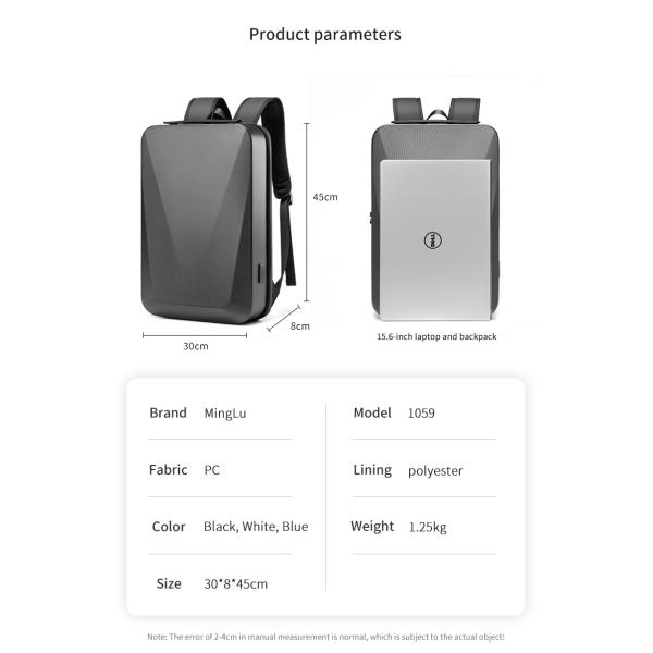 Фабрика оптовой продажи мужской сумки ноутбук противоугонная сумка твердая оболочка USB водонепроницаемая сумка школьная сумка ноутбук рюкзаки