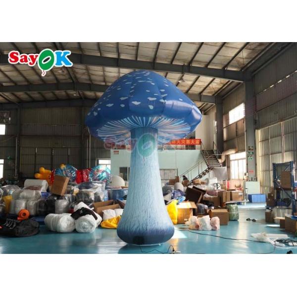 13.1ft полный печатный надувный гриб светодиодное синие воздушные грибы Декорация мероприятия