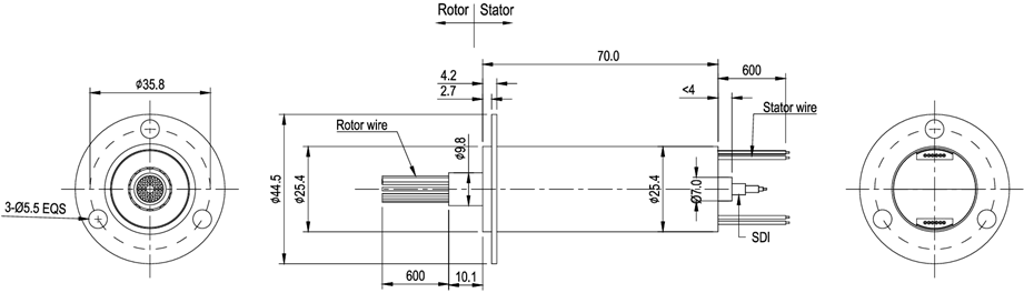 HD Hybrid Slip Ring 1 Channel 1000M Ethernet Slip Ring For Video Surveillance Systems