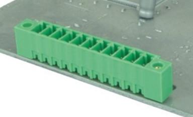 RDOQ 3.81pitch 2P-24P 300V 10A  green with flange plug in type terminal block connector
